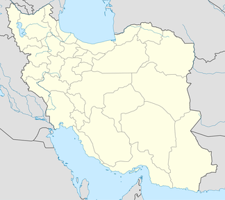 Map of the locations of Iranian Basketball Super League 2021–22 teams