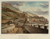 Landport Front defences as seen from the North Bastion in 1828