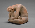 Seated figure; by artists of the Djenné-Djenno culture (Mali); 13th century; earthenware; width: 29.9 cm; Metropolitan Museum of Art, New York City[97]