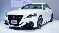 Toyota Crown prototype displayed at the 2017 Tokyo Motor Show