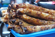 Piscok, pisang goreng with chocolate