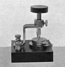 Original Pickard silicon detector 1906