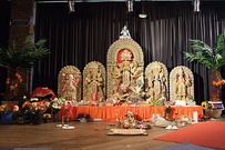  Left: Durga Puja in Germany, in 2009; Right: Durga Puja in the Netherlands, in 2017. 