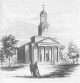 The church as depicted in a c. 1851–1854 engraving