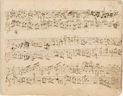 The two pages of "In dulci jubilo" in the autograph manuscript