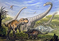 Mamenchisaurus en el paleoambiente de la Formación Shaximiao.