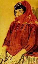 Refugee Woman by Bahruz Kangarli, 1920