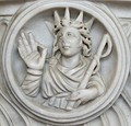 Helios in a clipeus, detail from a Roman sarcophagus, early 3rd century AD