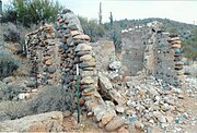 Different view of the ruins of the Burfind Hotel.