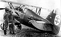 Slovak and a German pilot stand next to an Avia B-534 of the Slovak Air Force at the end of the Polish campaign