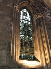 Tomb of Chaucer in Poets' Corner, Westminster Abbey, London