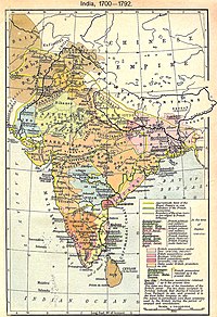 A map of the Punjab region showing general areas of the Misls