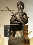 Helena's skull relic in the crypt of Trier Cathedral