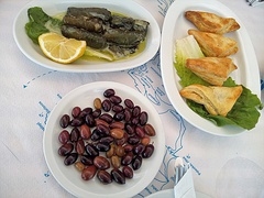 Starters on Corfu island, Messonghi village