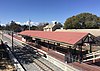 Claremont station platform shelter viewed from bridge