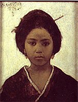 Maurycy Gottlieb, Retrato de mujer japonesa, 1879.