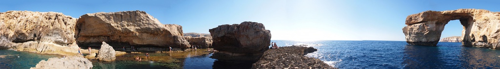  Panorama of the Azure Window with its natural surroundings in 2012