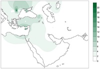 Modern distribution of the haplotypes of PPNB farmers