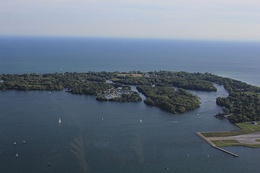 The Toronto Islands seen from the CN Tower