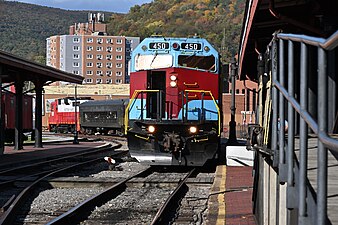 WMSR No. 450 at the WMSR station in Cumberland