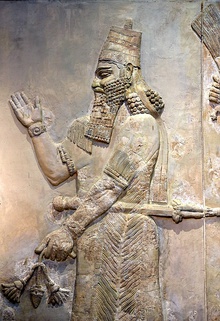 Sargon's portrait on a rock relief