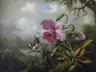 Orchid and Hummingbirds near a Mountain Lake, 1870-1890