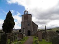 Bewcastle church and cross from the west