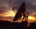 Parabolic antenna – the 70 m antenna at Goldstone Deep Space Communications Complex in the Mojave Desert, California