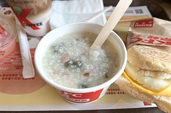 KFC century eggs and pork congee sold in China in breakfast hours only