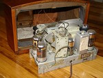 During the 1940s the vacuum tube superheterodyne receiver was refined into a cheap-to-manufacture form called the "All American Five" because it only required 5 tubes, which was used in almost all broadcast radios until the end of the tube era in the 1970s.