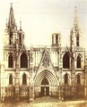 The façade with the lateral towers, around 1900