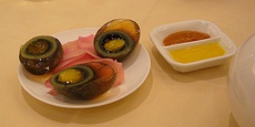 Century eggs are commonly used in Cantonese cuisine.