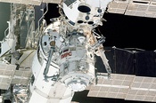 The Pirs module attached to the ISS