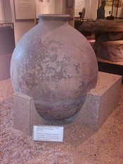 Megalithic burial urns or jar found in Pomparippu, North Western, Sri Lanka dated to at least five to two centuries BCE. These are similar to Megalithic burial jars found in South India and the Deccan during the similar time frame.[46]