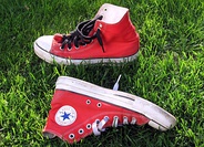 Red pair of Converse Chuck Taylor All Stars