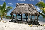 Beach fale on Manono Island