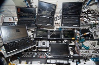 An array of laptops in the US lab