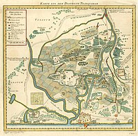 Plan of the town of Trankenbar and the adjacent land, drawn up on the site in 1761 (by engineering captain Leveux)