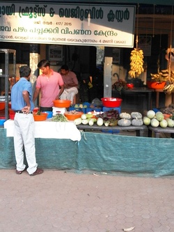 Government run vegetable shop in Karulai