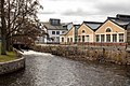 Rudbeck High School (Rudbecksgymnasiet) in Tidaholm, along the Tidan River.