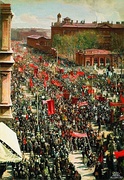 I. Brodsky. Demonstration on the Prospekt of 25 October. 1934