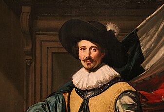 Portrait (detail) of Loeff Fredericx as an ensign by Thomas de Keyser (1626)