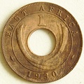 1930 East African 1 cent coin reverse