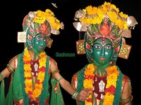 Vaishnavi or Bishnuvi (top) and Brahmi or Brahmayani (bottom) in the Bhairab Naach