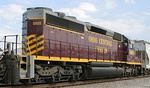 Ohio Central Railroad System 5855 was built with an extended rear deck.