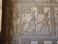 Ptolemy XII before Isis and Osiris, at the Hathor Temple, Dendera.[13][20]