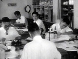 Japanese Filipinos hard at work in an office, Manila, Philippines (1930s)