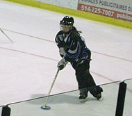 Former Canadian national ringette team players: Julie Blanchette (left) and Stéphanie Séguin (right)