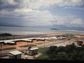 Looking north from Harbormaster's Office, Pier 5, ammo pier, August 1969