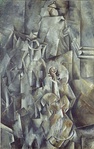 Violin and Pitcher; by Georges Braque; 1909–1910; oil on canvas; 1.17 x 0.73 cm; Kunstmuseum Basel (Basel, Switzerland)[260]